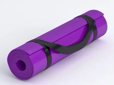 Yoga Mat purple 3D model