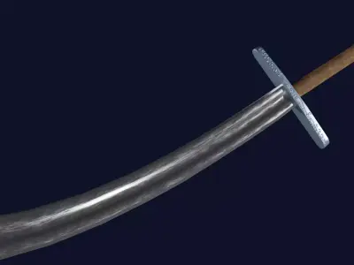 Khora sword with Grossmesser handle Low-poly 3D model
