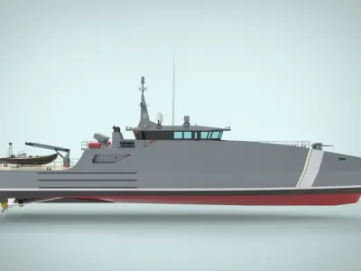 Coastguard Patrol Ship 3D model V1