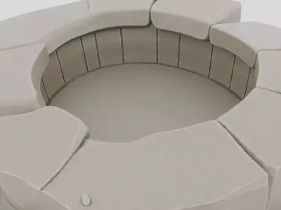 Ancient Fantasy Stone Well Ruin for 3D print 3D model