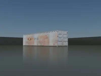 40 Ft Sea Container Free low-poly 3D model