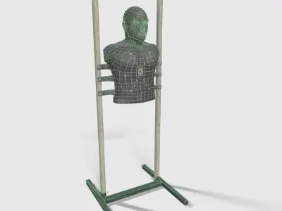 Shooting Maneken  Low-poly 3D model