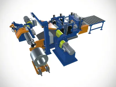 Slitting Line machine 3D model