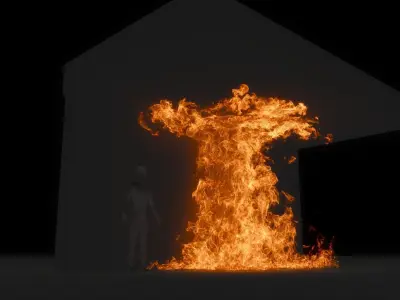 3D Wallfire Animation 3D model purchase