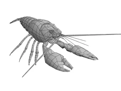 Crayfish Low-poly 3D model