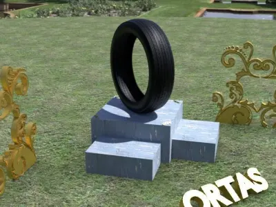 ORTAS TIRE NO 5 GAME READY Low-poly 3D model