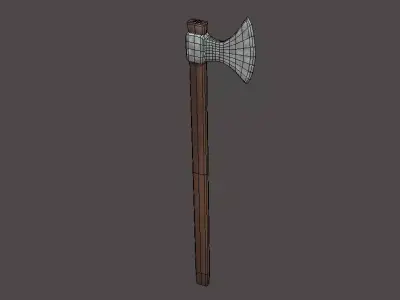 Viking Battle-Axe Free low-poly 3D model purchase