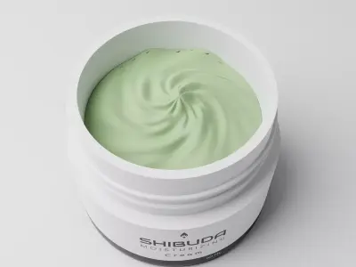 Cosmetic cream jar  Pump bottle Low-poly 3D model