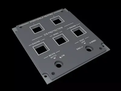 EMBRAER E1 OVERHEAD - WINDSHIELD HEAT ICE PROTECTION PANEL 3D print model