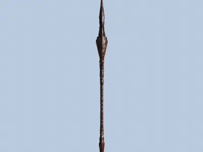 Battle spear for Alien Invader Low-poly 3D model