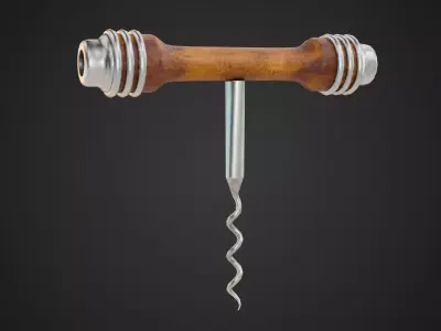 Corkscrew Low-poly 3D model