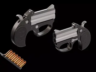 Stinger RS 380 ACP compact pistol Low-poly 3D model
