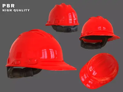 Safety Helmet Low-poly 3D model get