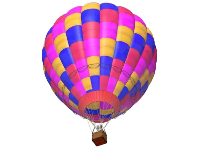 hot air balloon 3D model 10