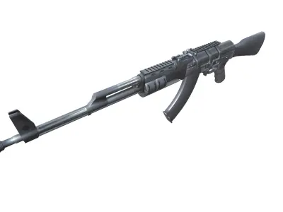 18-AK-107-gun model 3d game ready model Low-poly 3D model Low-poly 3D model