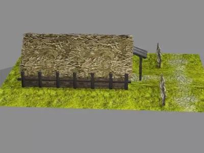 Medieval Viking House 04 Game Ready Low-poly 3D Model Low-poly 3D model purchase