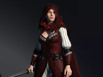 The Templar Assassin Low-poly 3D model