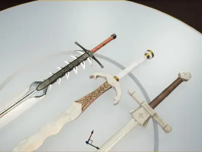 GreatSword Collection Vol 1 - PBR Low-Poly Models Low-poly 3D model