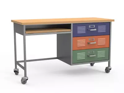Industrial Desk 3D model