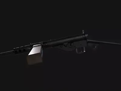 Sten Submachine Gun Low-poly 3D model purchase