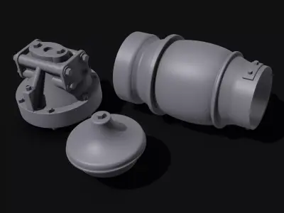 German Turbo Generator 3d Print live Steam  3D print model