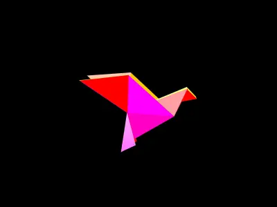 Origami Bird Low-poly 3D model