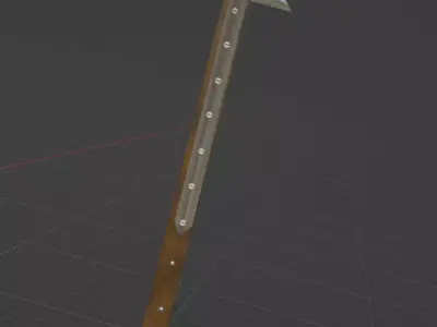 Medieval Single Hand War Hammer Free low-poly 3D model