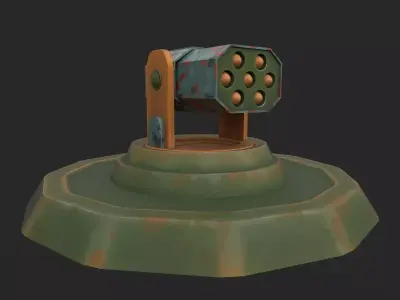 Missile Launcher Game Asset Low-poly 3D model