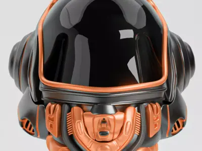 SCI FI HELMET Low-poly 3D model purchase