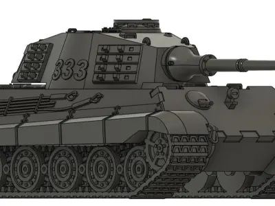 Panzerkampfwagen VI Tiger 2- King Tiger 3D print model