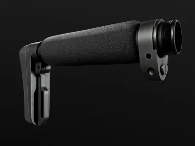 ACE Ultra Lite AR15 Entry Length Stock Low-poly 3D model
