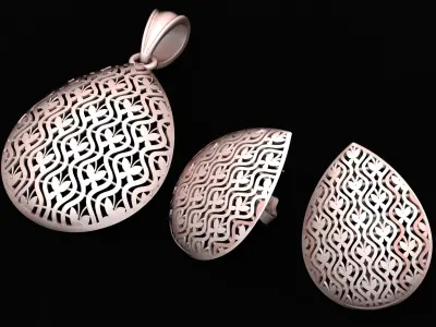 ANTIQUE INDIAN STYLE LOCKET SET 3D PRINTABLE MODEL 3D print model