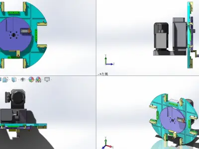 The dividing plate mechanism 3D model