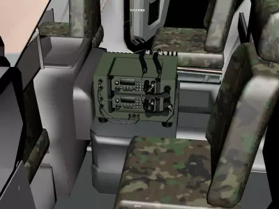 Armored 4x4 Military Tactical Command Vehicle 3D Model 3D model