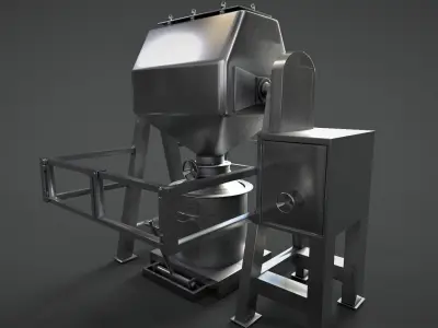Octagonal Blender Low-poly 3D model