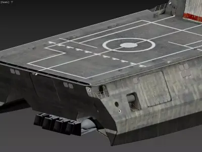 USS Independence LCS Trimaran Warship 3D Model 3D model