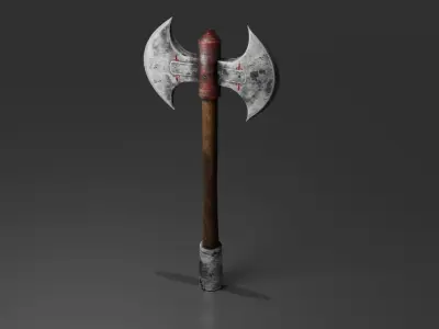 Ancient axe Low-poly 3D model