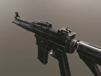 M4A1A gun Low-poly 3D model