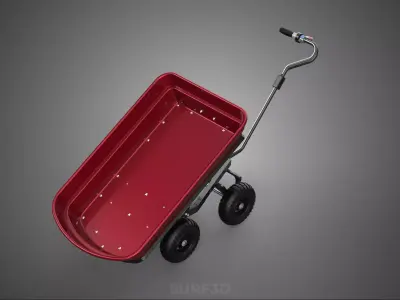 TIPPING ELECTRIC CART GARBAGE RUBBISH TRASH WASTE BIN COLLECTION 3D model