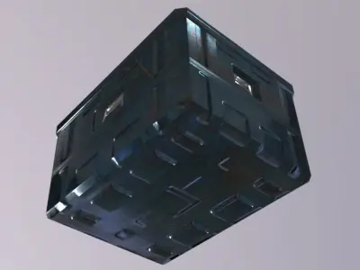 Crate Ice Low-poly 3D model