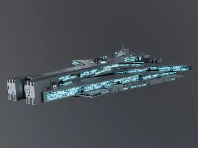 Frigate 3D model by aruramesh79 from CGTrader