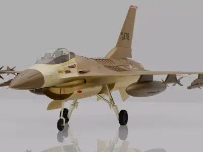 Falcon Fighter Jet 178 - Premium edition Low-poly 3D model
