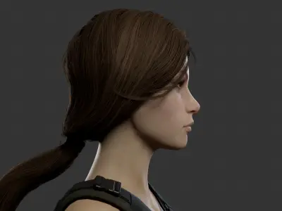 Female Soldier Low-poly 3D model buy