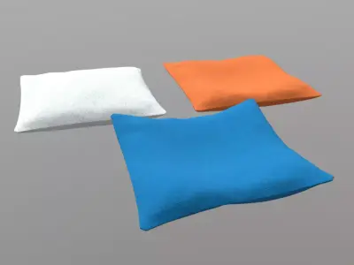 CC0 - Pillow three pillows Free low-poly 3D model