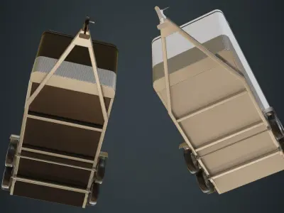 Cargo Trailer 1A Low-poly 3D model
