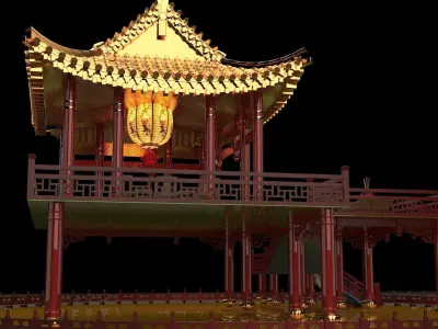 Chinese ancient house 3D model 15