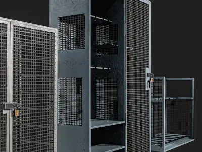 Military Locker and Gun Storage  Pack Low-poly 3D model