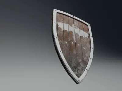 Low Poly Lunar Drake Shield Low-poly 3D model