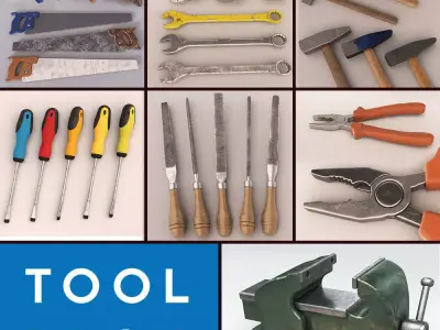 Tools pack Low-poly 3D model buy