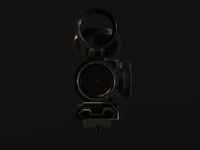 Micro Red Dot Scope Low-poly 3D model